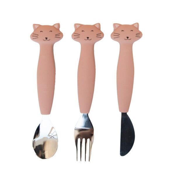 Cubiertos 3 piezas silicona Mrs Cat