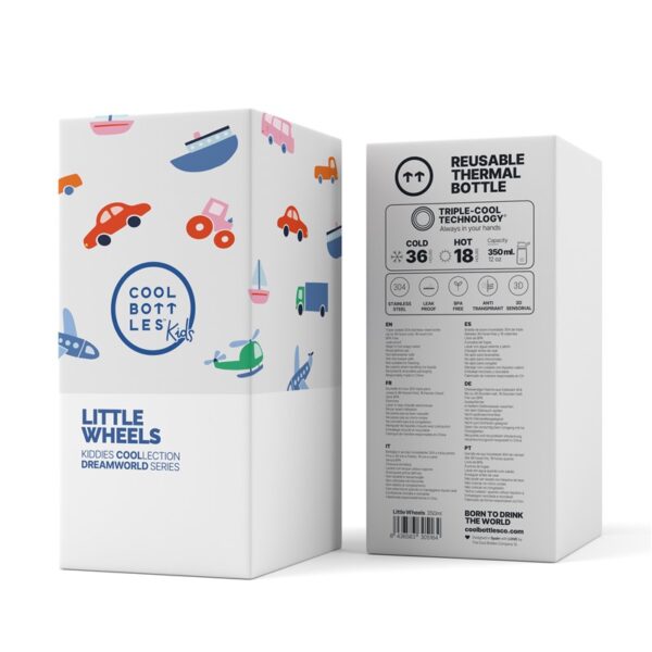 The Kiddie Bottle - Little Wheels 350ml - Imagen 4