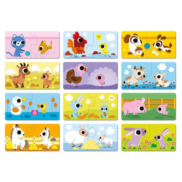 PUZLES PADRES Y BEBÉS ANIMALES - Imagen 3