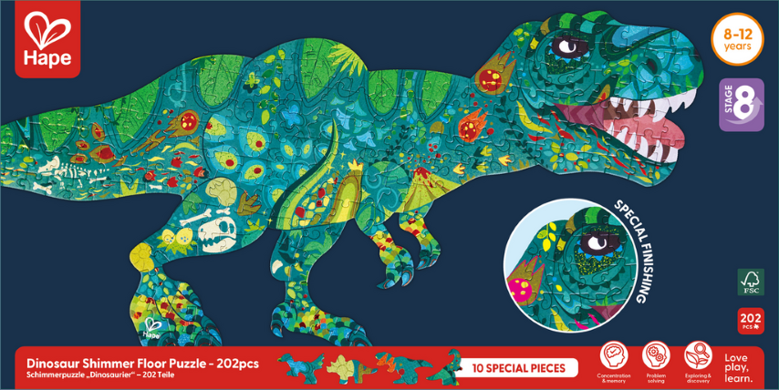 PUZZLE DE SUELO BRILLANTE DINOSAURIOS