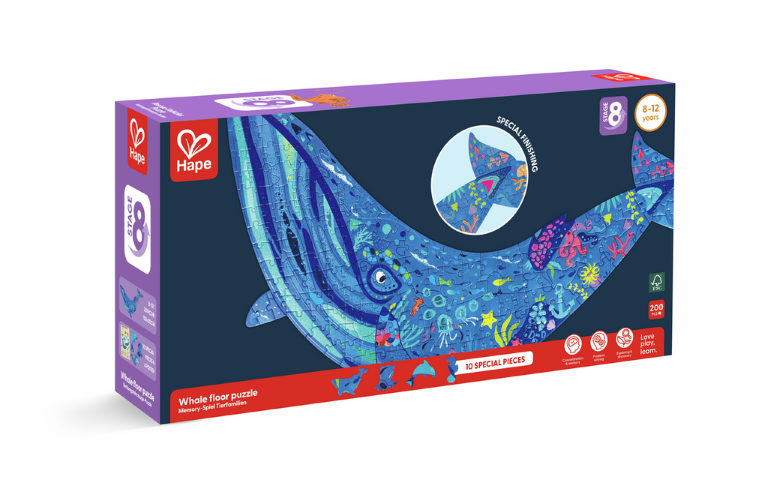 PUZZLE DE SUELO BRILLANTE BALLENA