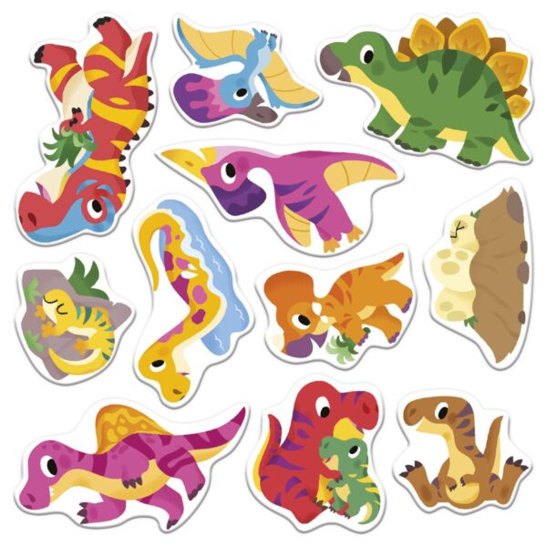 2 ANOS - PEGATINAS GRUESAS - DINOSAURIOS - Imagen 2