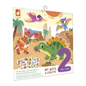 2 ANOS - PEGATINAS GRUESAS - DINOSAURIOS