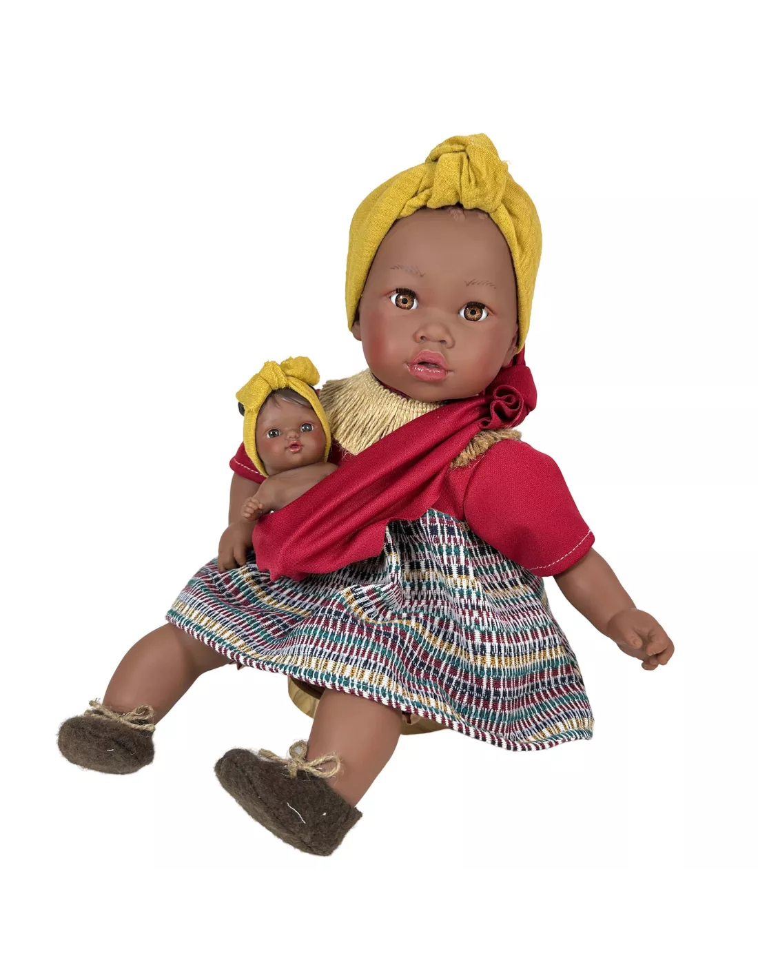 MUÑECA ALIKA CON BEBÉ BURGUNDY - Imagen 2