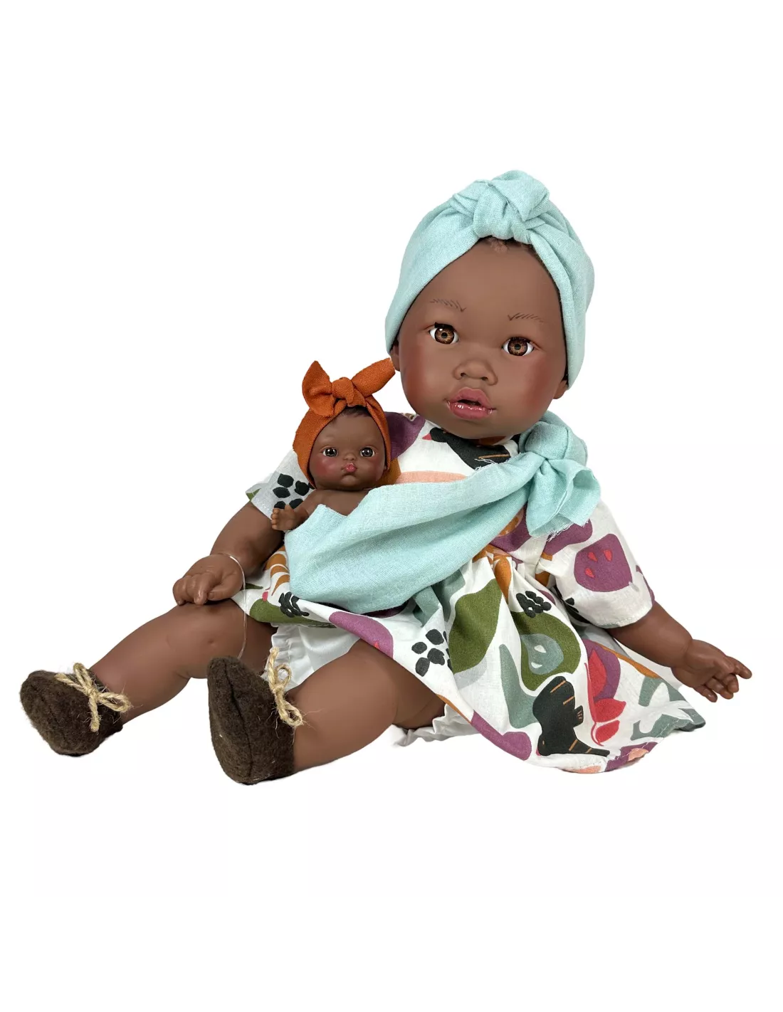 MUÑECA ALIKA CON BEBÉ FLORAL - Imagen 2