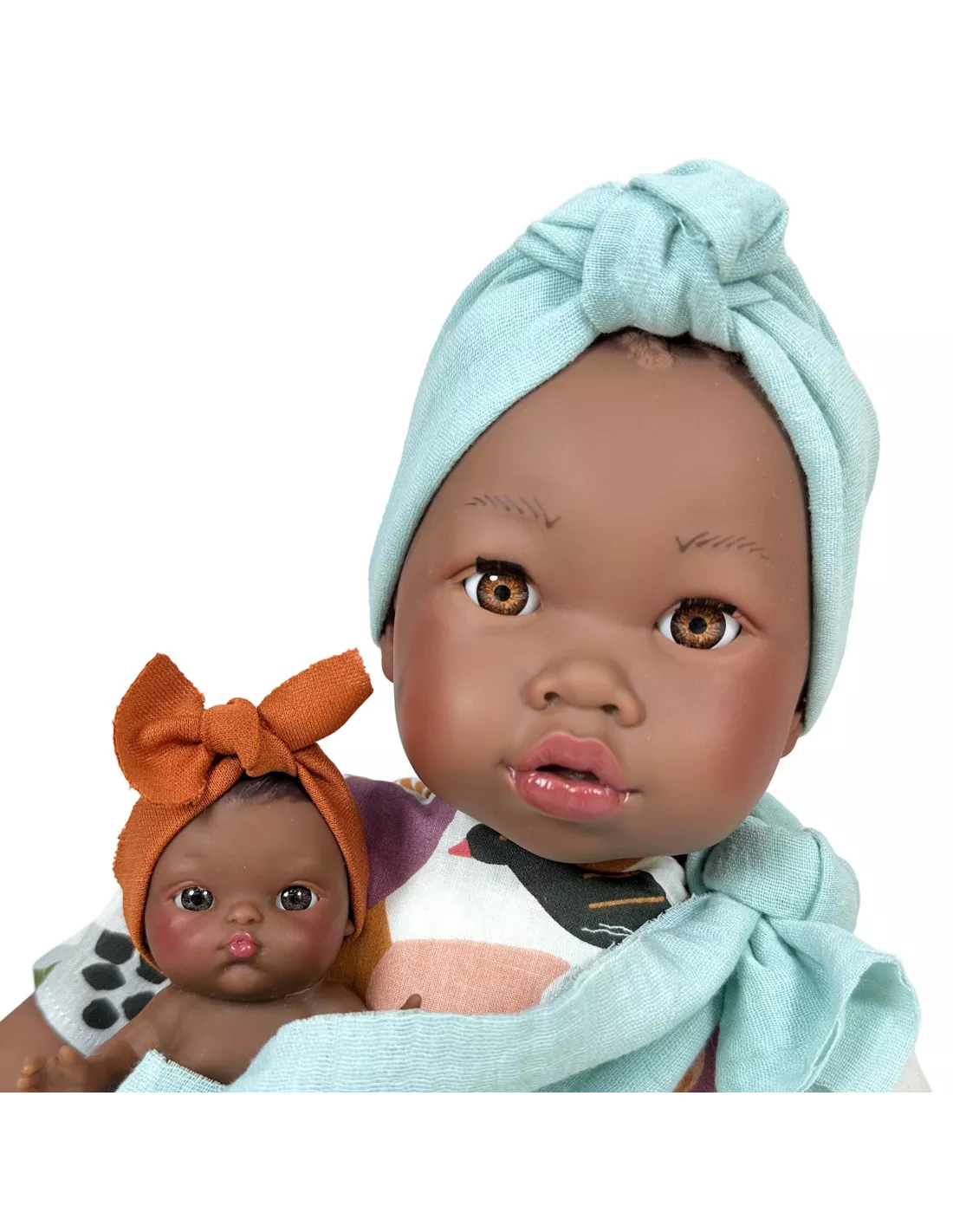 MUÑECA ALIKA CON BEBÉ FLORAL - Imagen 3