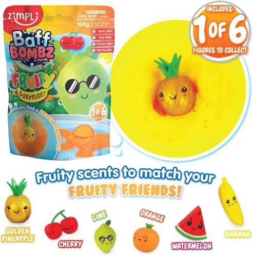 BOMBA DE BAÑO SURPRISE FRUTAS 1x100gr. - Imagen 3