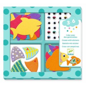 Crear con pegatinas Me gustan los peces