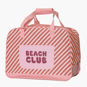 Bolso de Playa con Rejilla Stripes Bloom & Blush