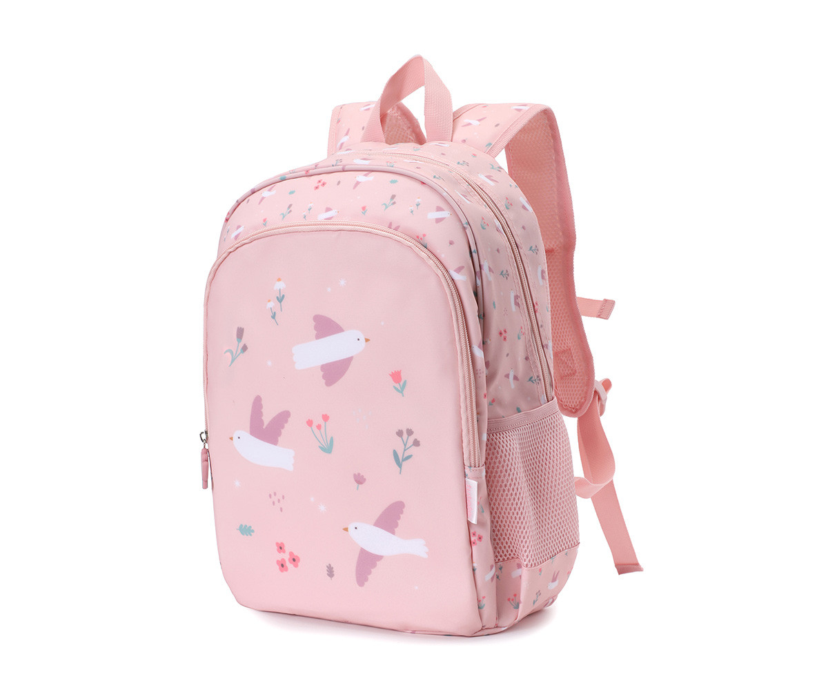Mochila Mediana Blossom Birds + Llavero - Imagen 4