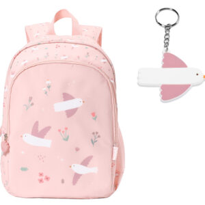 Mochila Mediana Blossom Birds + Llavero