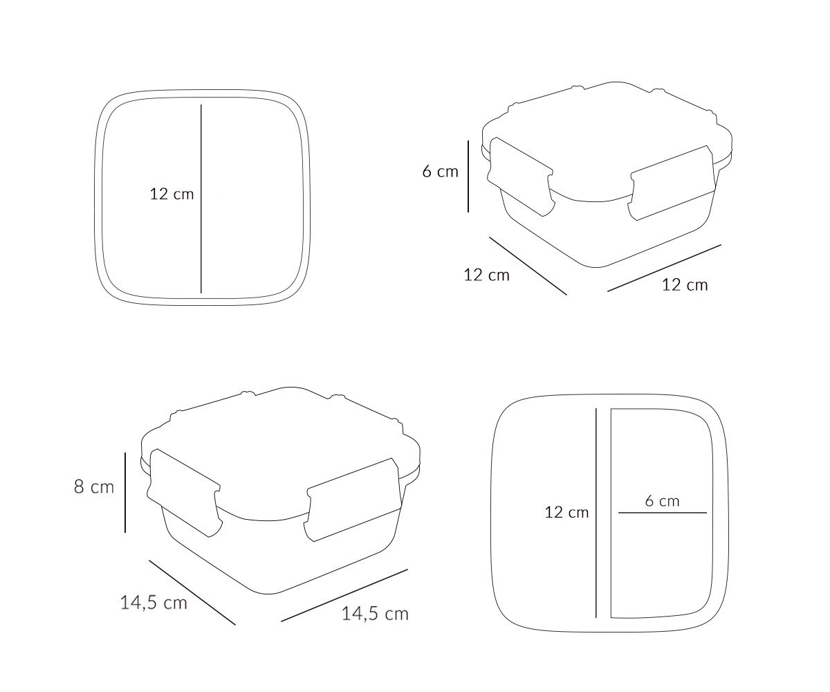 Caja Almuerzo Grande Pandas in Space - Imagen 2