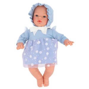 Muñeco Helena Vestido flores azul